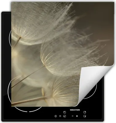 Produktbild von DarHaus Herdabdeckplatte 60x52 cm Anti Rutsch Matte Aufrollbar, grau - Blumen