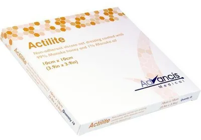 Image de Compresse Actilite 10x10 cm Miel 10 pces