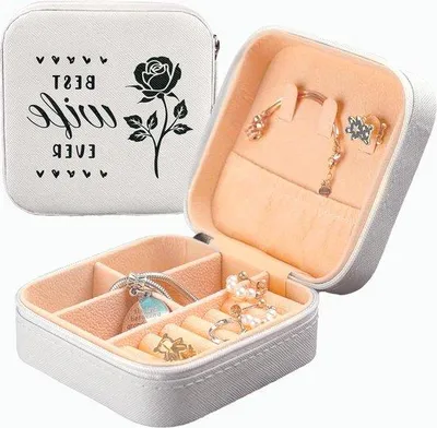 Produktbild von Famanu Schmuckbox für Frauen - Organisator für Ohrringe, Ringe, Ketten - Schwarz