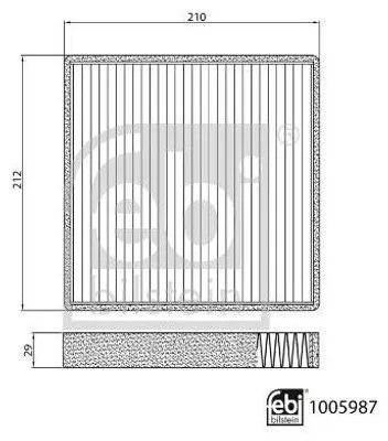 Produktbild von FEBI BILSTEIN Innenraumluftfilter 1005987