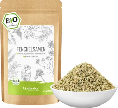 Produktbild von Fenchelsamen süß ganz 500g I 100% natürlicher Fencheltee I Gewürz I beste Qualität von bioKontor