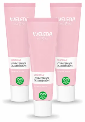 Zdjęcie produktu dla 3 sztuki kremu nawilżającego Weleda dla skóry wrażliwej, 30 ml - zestaw ekonomiczny