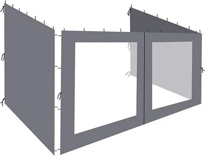 Produktbild von 3 Seitenteile Rank Anbau 3x4m Anthrazit