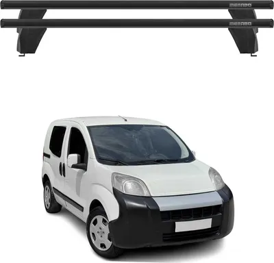 Produktbild von OMAC  Menabo Dachträger Grundträger für Fiat Qubo 2007-2016 Alu Querträger Schwarz