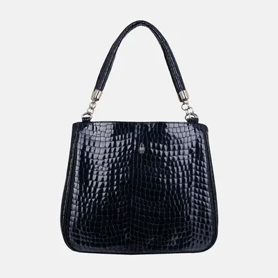 Image de LUNA - Sac en crocodile bleu marine