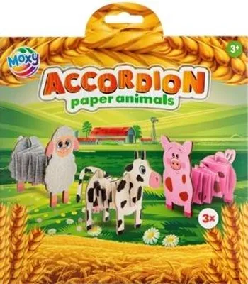 Obrázek produktu pro Sada na skládání papírových zvířátek Safari, 3 ks