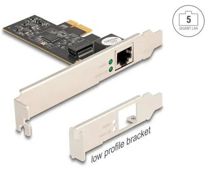 Produktbild von Delock PCI Express x1 Karte zu 1 x RJ45 5 Gigabit LAN RTL8126