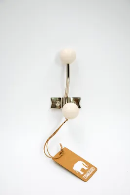 Produktbild von Garderobenhaken Kleiderhaken Haken RETRO creme Keramik Vegan Landhausstil