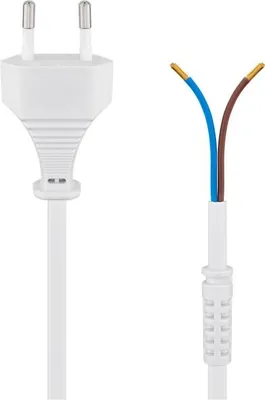 Zdjęcie produktu dla Goobay 50503 Kabel Euro do montażu kabli, 1,5 m, biały, biały - wtyczka Euro (typ C, CEE 7/16) > luźne końcówki kabli