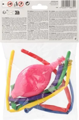 Amscan Modellierballons – 10 Stück, Ca. 120 Cm Lang, Inkl. Pumpe – Für Party & Dekoration
