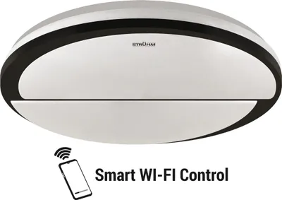 Zdjęcie produktu dla Plafon LED okrągły POLAR czarno-biały 48W Odcienie bieli 3540lm tworzywo sztuczne wym:8x48x48cm IP44 Struhm