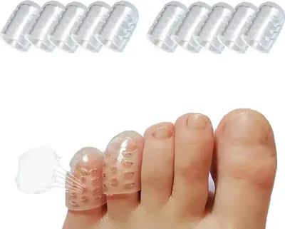 Produktbild von Silikon Zehenschützer,  Zehenkappen, Reibung Schmerzlinderung (10 Stück) - TOEGUARD