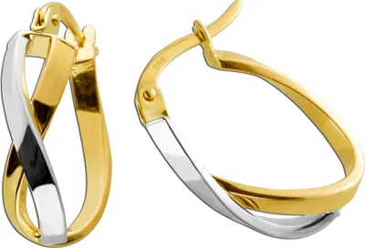 Produktbild von Creolen 17mm Gelbgold Weißgold 333 8 Karat Bicolor
