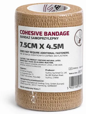 Produktbild von Selbsthaftende elastische Fixierbinde beige 7,5cm x 4,5m – ideal für sicheren Halt bei Sport & Alltag