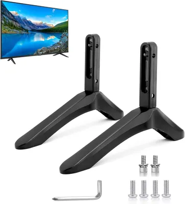 Produktbild von Universal TV-Ständer, TV-Ständerbeine passend für 32-65" LCD Fernseher und Plasma-Flachbildschirme, TV-Standfüße, ohne Bohren, Schwarz