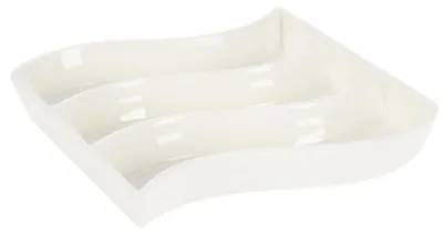 Image de Bol à olives en porcelaine Wave, blanc