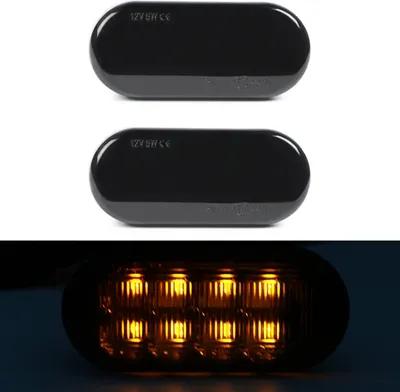 Produktbild von 2x LED Seitenblinker Schwarz für Seat Leon Ibiza Cordoba Ford Focus Fiesta C-Max