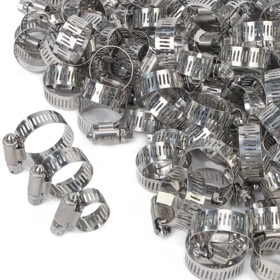 Schlauchschellen-Set 60-teilig, Edelstahl 316, 11-32 mm
