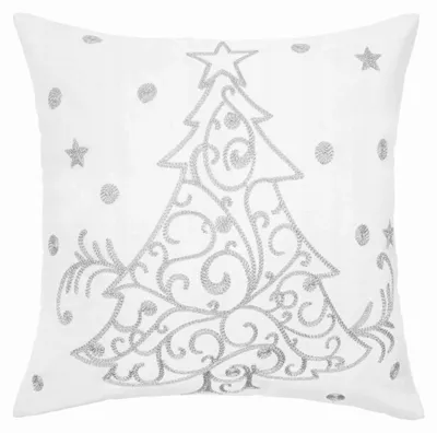 Produktbild von Spod Igły i Nitki Weihnachts-Kissenhülle 45x45cm Silber