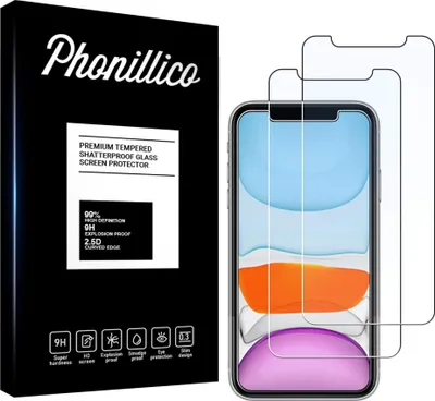 Immagine prodotto di Vetro temperato per iPhone 11 [2 pezzi] Pellicola protettiva antigraffio resistente Phonillico®