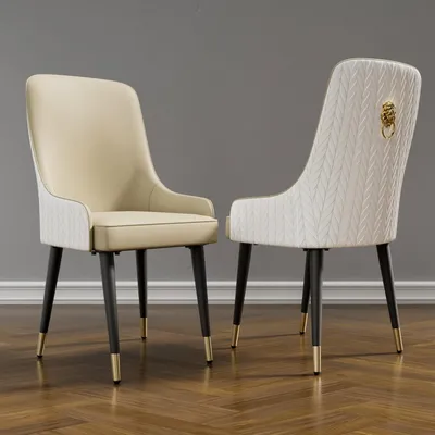 Obrázek produktu pro Jídelní židle – Kuchyňské židle – Skandinávský design – Umělá kůže s mikrovláknem – Sada 2 kusů