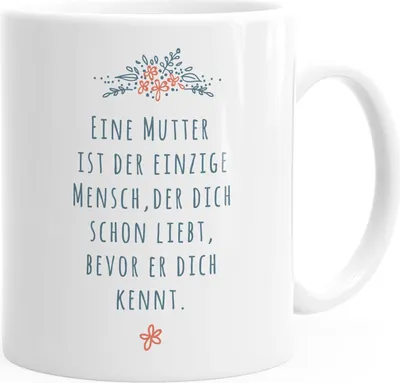 Produktbild von Kaffee-Tasse Muttertagsgeschenk Geschenktasse mit Spruch Liebe Geschenk zum Muttertag MoonWorks® weiß unisize