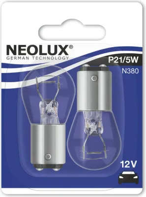 Zdjęcie produktu dla NEOLUX P21/5W 12V 21/5W BAY15d 2ks blistr N380-02B