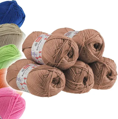 5 x 100g Strickgarn Kartopu BABY ONE Antipilling Babywolle Babygarn, 847 kamel