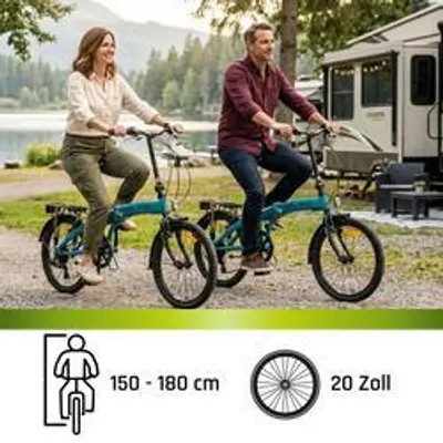 Produktbild von Galano Metropolis Klapprad 20 Zoll für Erwachsene 155 - 180 cm Faltrad mit 6 Gängen Klappfahrrad retro Cityrad Faltfahrrad