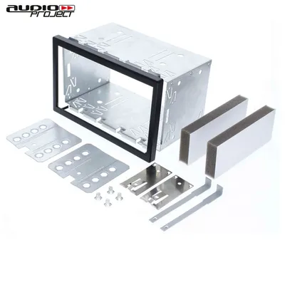 Produktbild von Audioproject A421 - Autoradio Radioblende SET Doppel DIN kompatibel mit FIAT Ducato Citroen Jumper Peugeot Boxer ab 2006 - Metall Einbauschacht Auto-Radio Blende schwarz