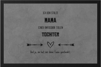 Produktbild von Stolze Mama Tolle Tochter Fußmatte Lustig Sarkasmus Geschenkidee Muttertag Geburtstag