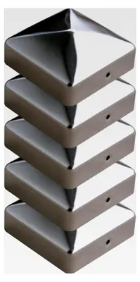 Produktbild von Pfostenkappe Pyramide Edelstahl 71 x 71 mm