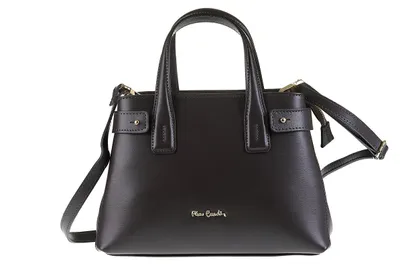 Image de Sac à main en cuir Pierre Cardin, avec bandoulière réglable, fabriqué en Italie