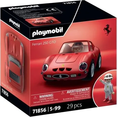 Image de PLAYMOBIL Ferrari 250 GTO 71856, Icon Cars Classic Cars, Jeu de Construction 29 pièces, Kidulte, Dès 14 ans