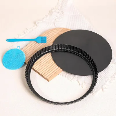 Zdjęcie produktu dla Forma do tarty i quiche - Z wyjmowanym dnem - 32 cm - Stal węglowa - Powłoka nieprzywierająca
