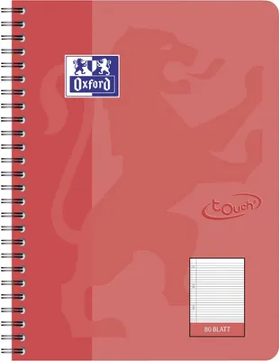 Produktbild von Oxford TOUCH, Abbildung, Koralle, B5, 80 Blätter, 90 g/m², Liniertes Papier