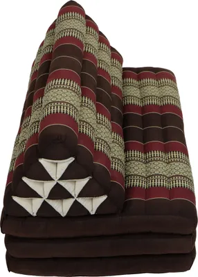 Obrázek produktu pro Fine Asianliving Thajský polštář trojitý 80x190cm Trojúhelníkový polštář XXXL 8 Roll Seat Thai Kissen Meditation Matte Matratze Kapok 301-N11