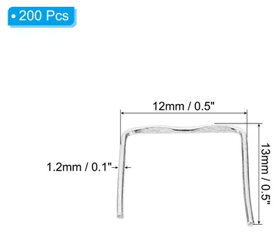 Produktbild von 13x12mm Kupfer Kronleuchter Verbindungsstifte, 200 Stš¹ck Kronleuchter Kristallclips zum Befestigen von Kristallteilen, Kronleuchter Ersatzteile, Chrom
