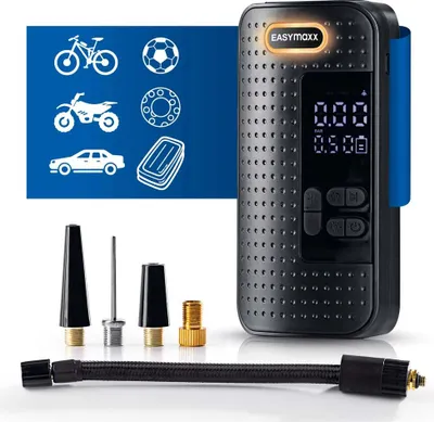 Produktbild von EASYmaxx Akku-Handkompressor - für Fahrrad, Auto & Bälle - mit Display - USB
