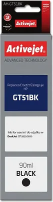 Obrázek produktu pro Activejet AH-GT51Bk Inkoust (náhradní inkoust HP GT51BK M0H57AE; Supreme; 90 ml; černý), Vysoká (XL) výtěžnost, Černá, 90 ml, 1 kusů