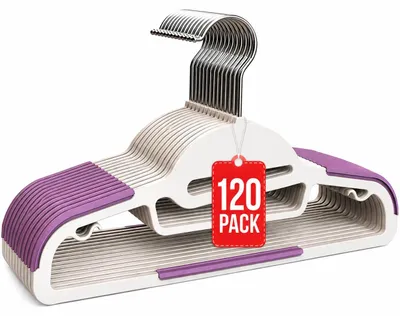 Imagen del producto de Perchas de Plástico Antideslizantes 41 cm Pack 120 COM-FORT HOUSE