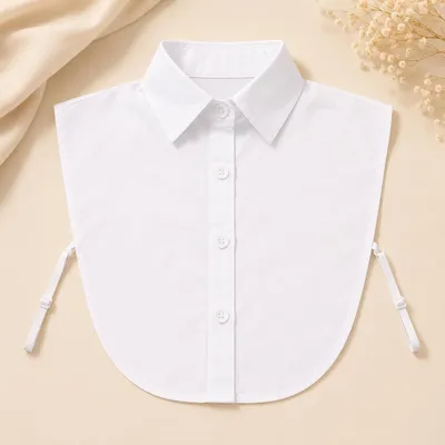 Produktbild von Einsteckkragen, Blusenkragen, abnehmbare Hälfte Shirt Bluse, Fake Hemd Blusenkragen, A023 Weiß
