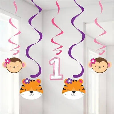 Produktbild von 1. Geburtstag Tiere Wirbel Hängedeko