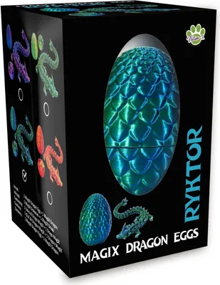 Produktbild von Drachenei "MagiX Dragon Egg RYKTOR", blau, Drachen 22,5 cm & Ei 8 cm