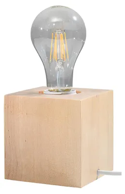 Produktbild von Tischlampe, Holz, naturfarben, quadratisch, H 10 cm