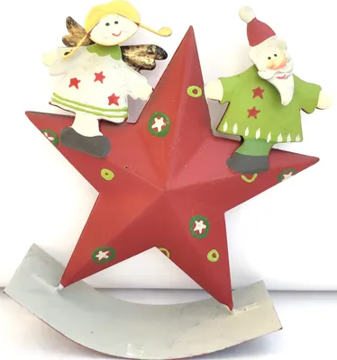 Produktbild von Weihnachtsdekoration Weihnachtsmann und Engel auf Schaukelwippe