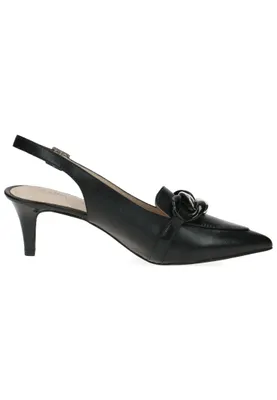 Produktbild von Caprice Damen Slingpumps Leder spitze Form 9-29602-20, Größe:37 EU, Farbe:Schwarz