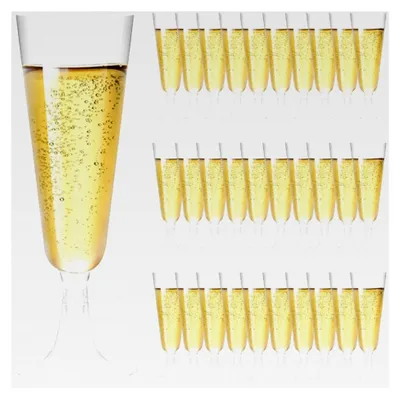 Produktbild von Plastik Sektgläser, 30 Stück Transparent, 150 ML Weingläser Cocktailgläser Mehrweg für Hochzeiten, Geburtstage und Partys