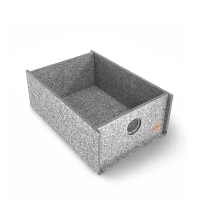 Produktbild von Aufbewahrungsbox CARGA Filz 29 x 20 x 11 cm ohne Deckel in hellgrau meliert