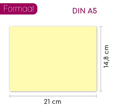 Zdjęcie produktu dla Żółty papier A5, 500 arkuszy, gramatura 80 g/m², idealny do kreatywnych projektów